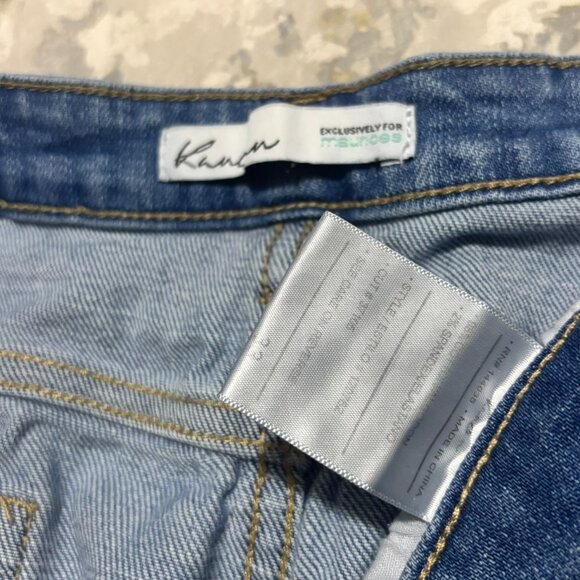 KanCan for Maurices Distressed Button-Front Denim Mini Skirt Size 33 - Picture 4 of 4